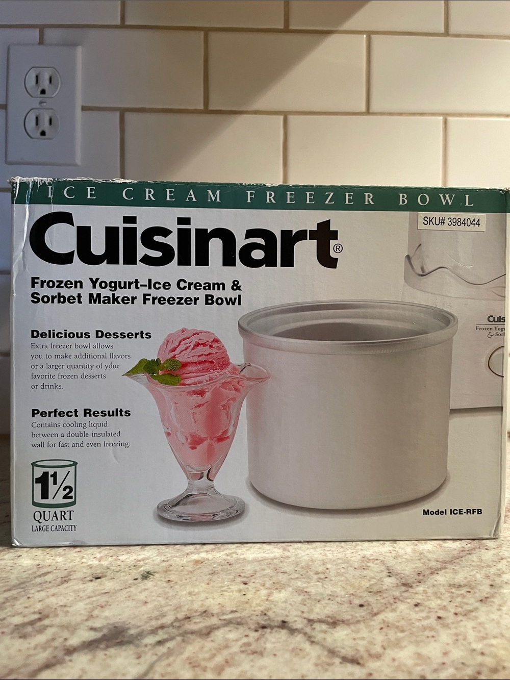 Cuisinart Silver Ice Cream Freezer Bowl